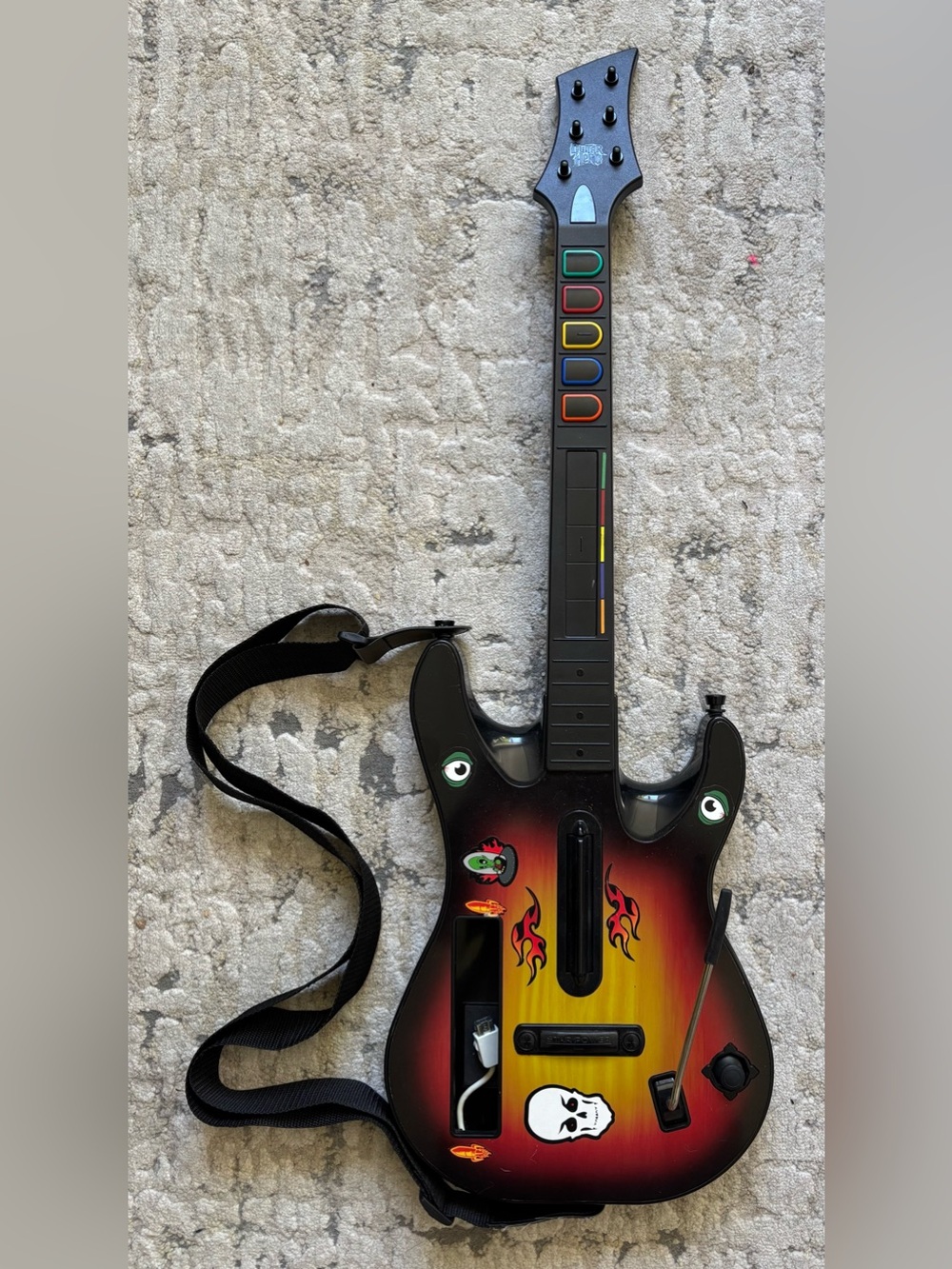 Nintendo Wii Guitar Hero Sunburst Guitar Controller Red Octane 95455.805 Tested